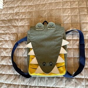 Toddler Crocodile Backpack - Green and Yellow